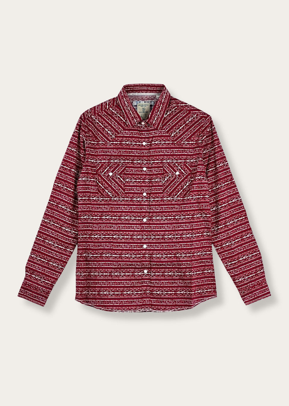 camicia Panhandle donna bordeaux bianca taglia M