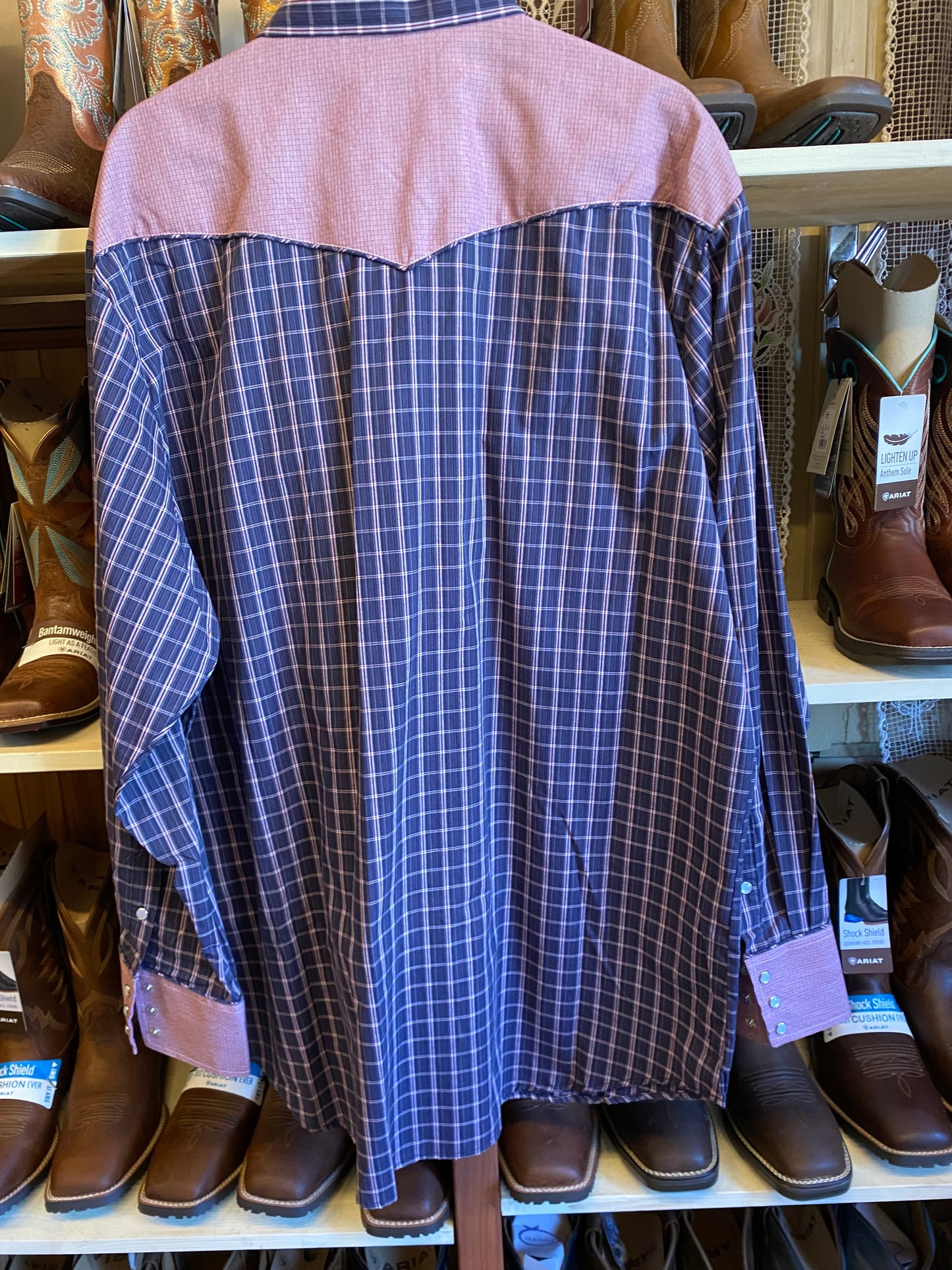 camicia Roper uomo quadri rosso blu 2XL - dettaglio 1