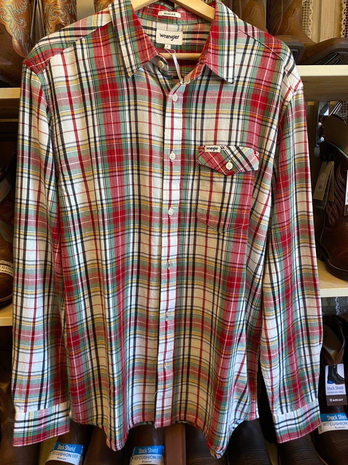 camicia Wrangler uomo regular rossa L