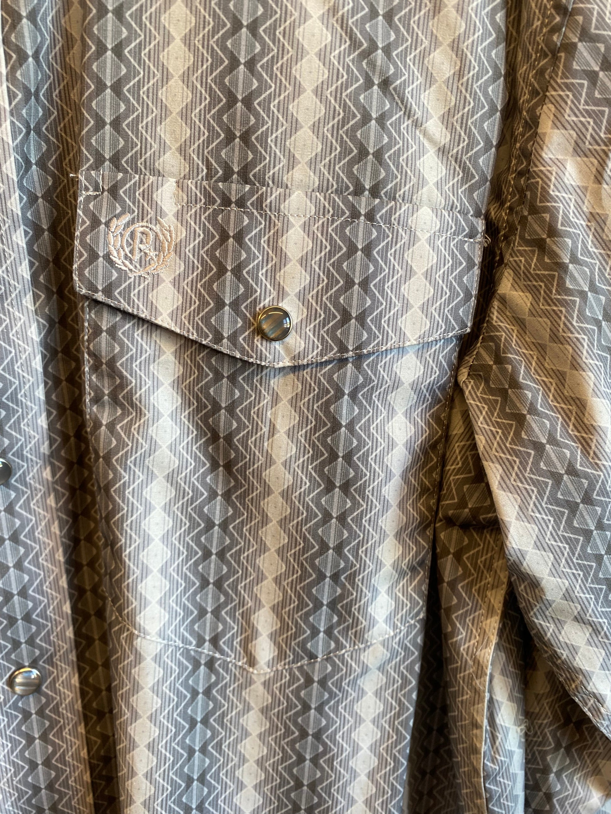 camicia Panhandle uomo silver dettaglio