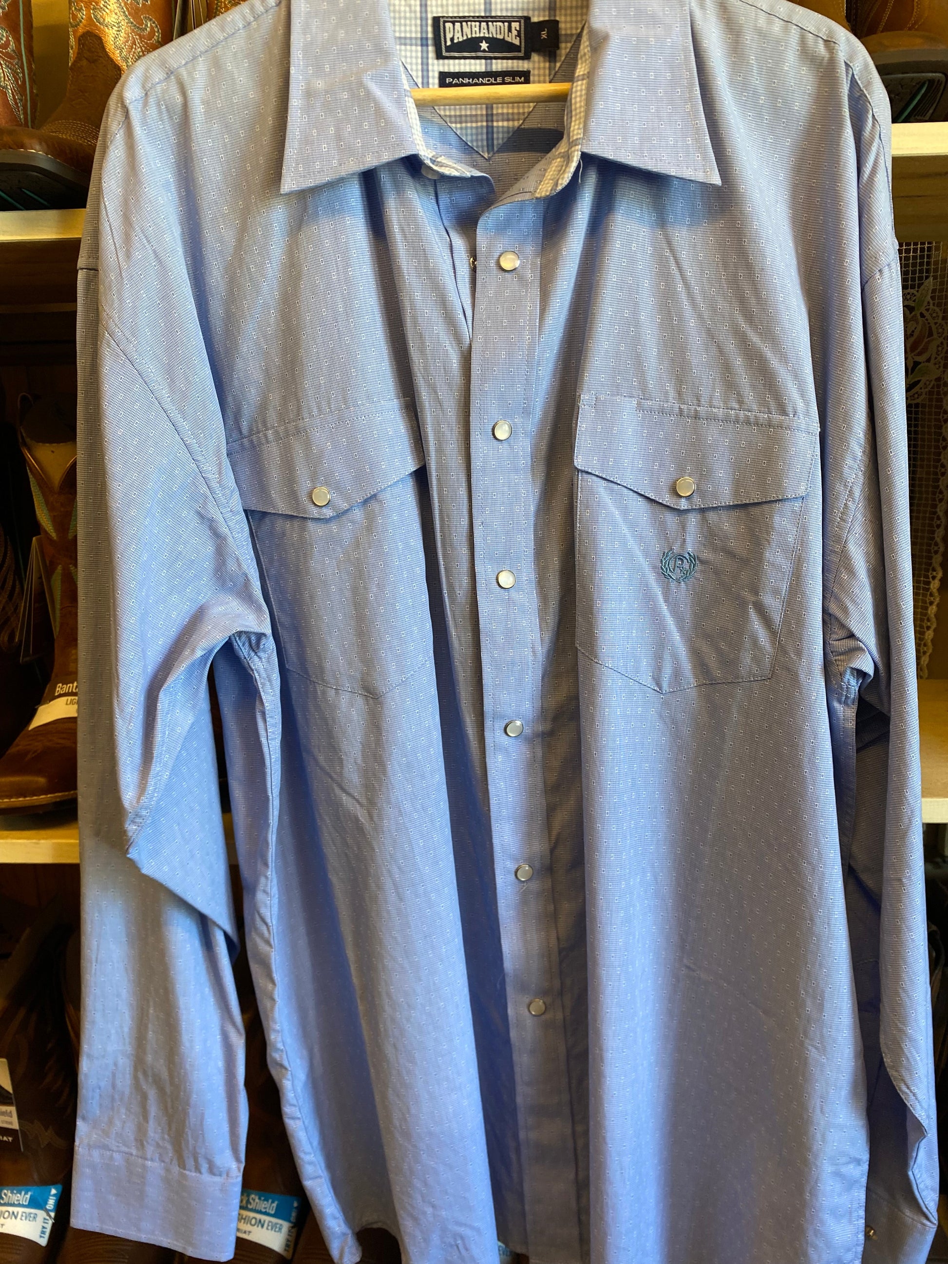 camicia Panhandle uomo azzurro 