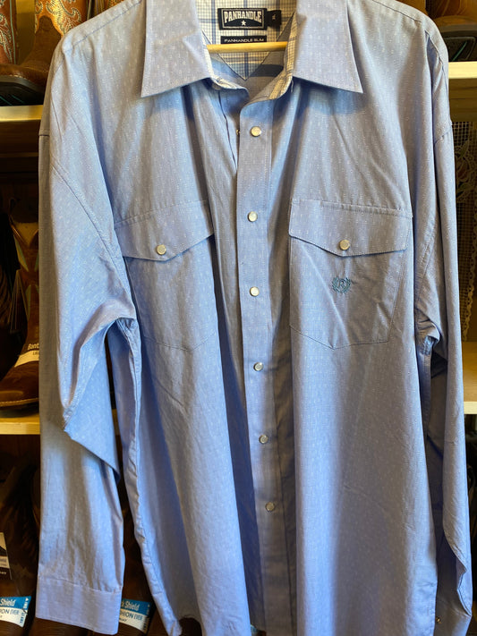 camicia Panhandle uomo azzurro 