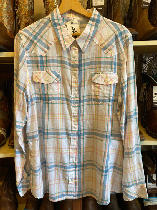 camicia-Wrangler-donna-scozzese rosa-XL | SHOP SELLERIA ARGENTON |