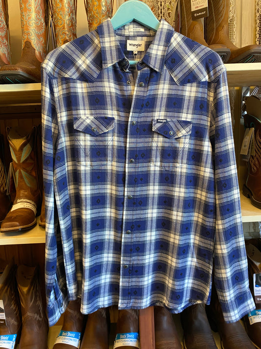 camicia Wrangler uomo regular blu M