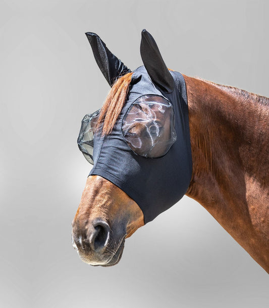 maschera antimosche nero waldhausen puck lycra